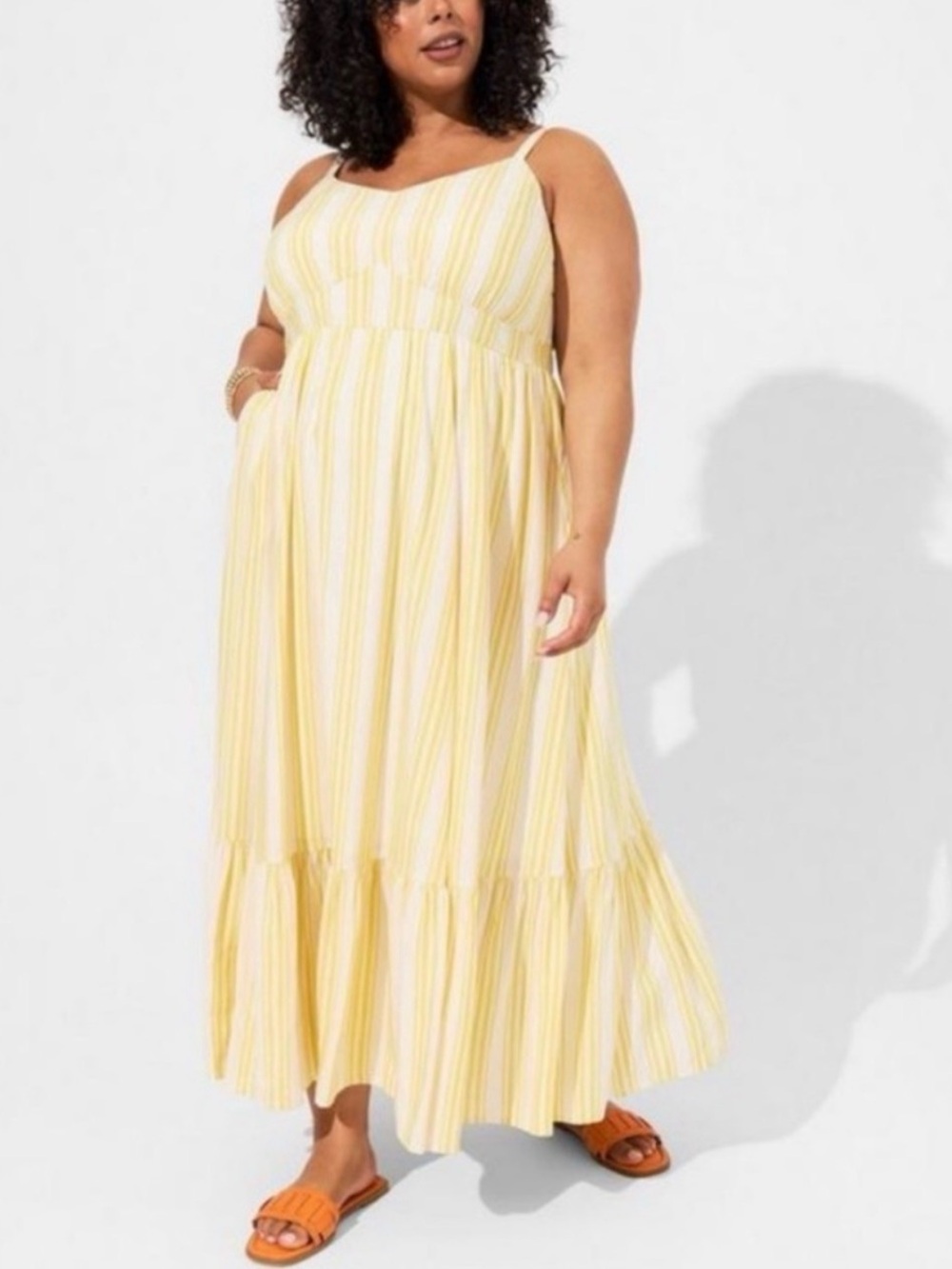 Torrid Maxi Challis Sleeveless Tiered Dress - Sz 3